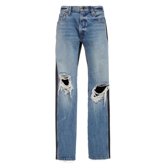 Khaite Kyle Mixed Leather Distressed 